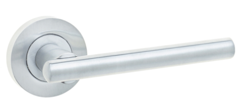 Door Handle Lock On Rose Satin Chrome JV843SC