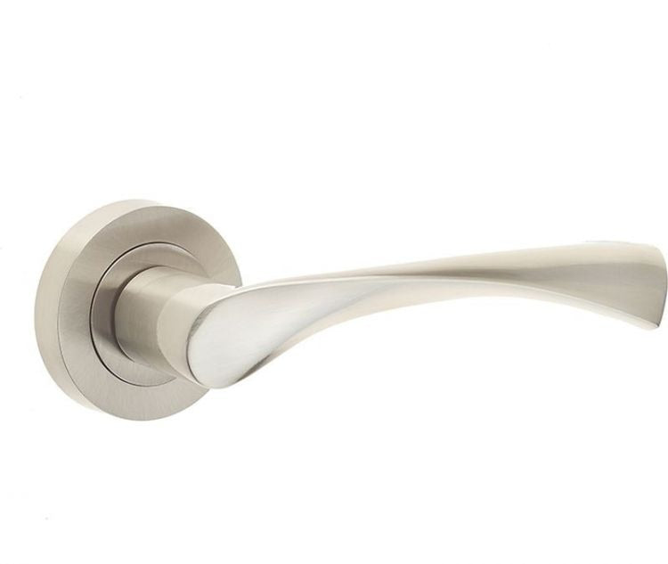 Door Handle On Rose Satin Nickel JV504SN