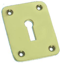 Prima Polished Brass Radiused Edge Escutcheon 2.1/4 x 1.3/4