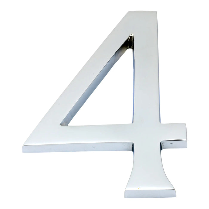 Polished Chrome 4" Numeral No.4