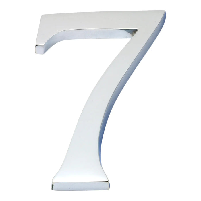 Polished Chrome 4" Numeral No.7