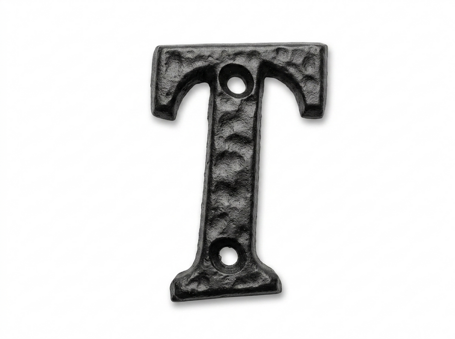 Black Antique Cast Iron Letter “T” 2¼