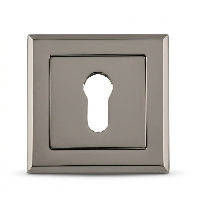 Polished Chrome Square Keyhole Escutcheon