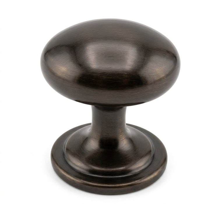 Prima Pewter Oval Cupboard Knob 1"