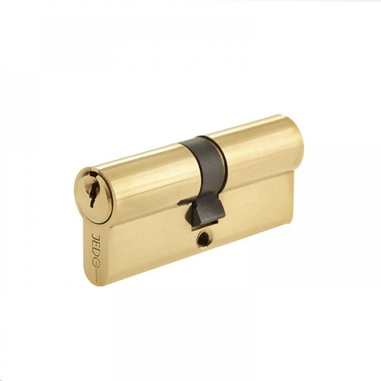 Euro Lock Double Cylinders 80mm Polished Brass JL80EPDPB — DoorHandles