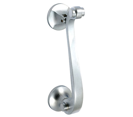 Satin Chrome Scroll Knocker 5"