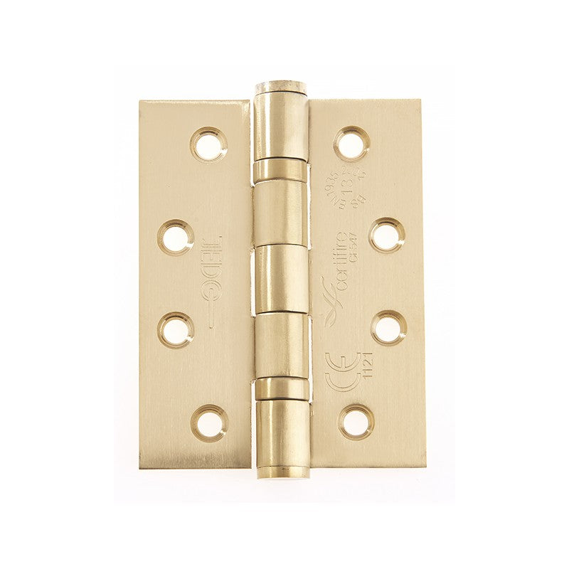 Grade 13 Ball Bearing Hinge Satin Brass 102mm x 76mm J9500SB