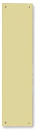 Flat Sheet Square Cornered - Finger Plate - 300mm x 75mm - Polished Brass