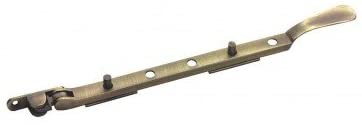 Traditional Spoon End Design - Casement Window Stay - Antique Brass - 202mm - (8 Inches) - Each
