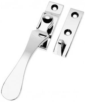 Spoon End Wedge Pattern Window Casement Fastener - Polished Chrome