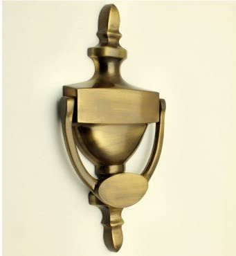 Traditional Urn Style Door Knocker - Antique Brass
