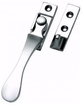 Spoon End Wedge Pattern Window Casement Fastener - Matt Chrome