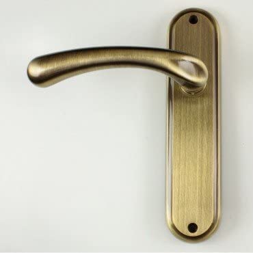 Master - Itala Door Handle On Backplate - Latch Set - Antique Brass ...