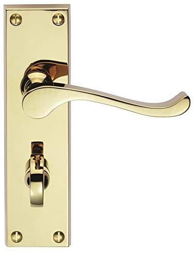 Carlisle BRASS - CBS55WCSC - Contract Victorian Scroll - Lever Privacy Door Handle - Finish - Satin Chrome (SC) by Carlisle Brass