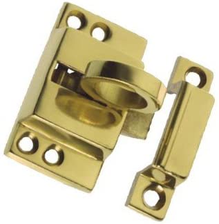 Fanlight Window Catch - Zinc Alloy Spring Bolt Lock, Pull Ring Security Latch For Cabinets, Doors & Windows