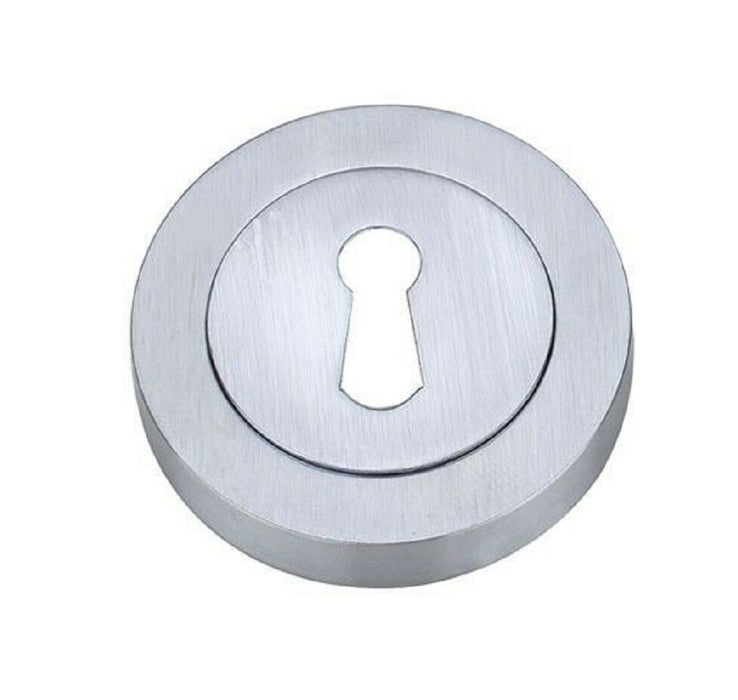 Fortessa Lever Key Round Escutcheon. Gorgeous Satin Chrome Finish - FESC-SC