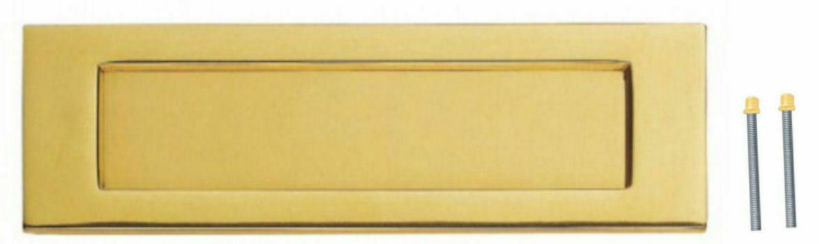 Master - Prima Original Forged 14" x 4.75" Victorian Style Letterbox Polished Brass PB04F