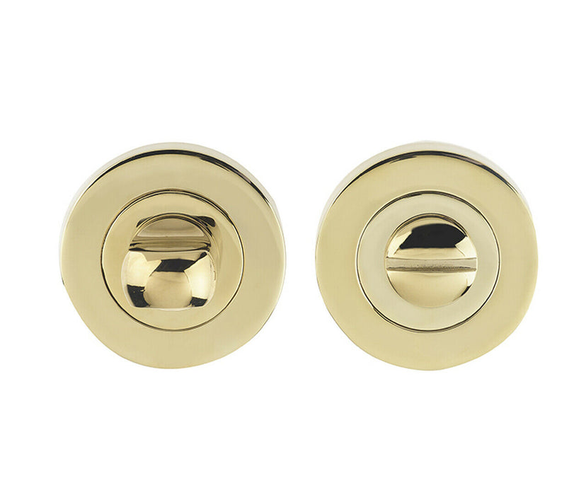 Fortessa FWCTT-PVD Brass Finish Round Thumb Turn and Release Bathroom Lock