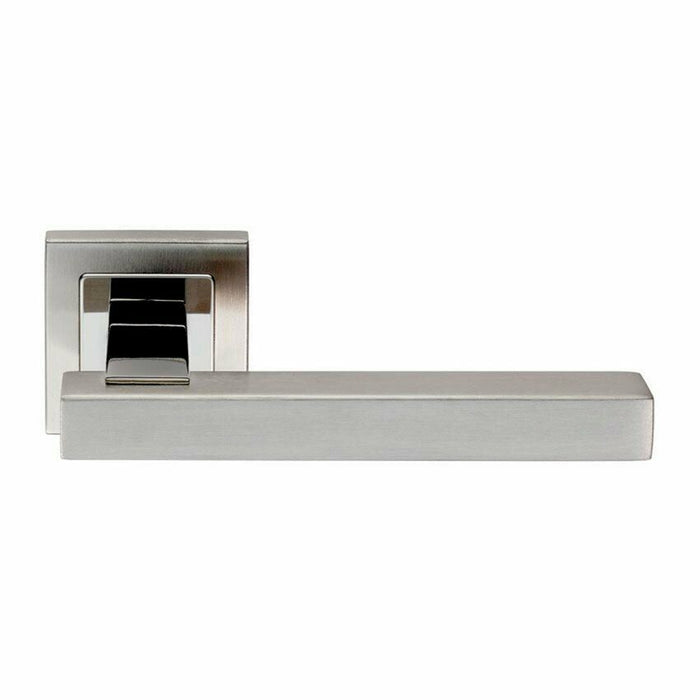 Steelworx SSL1405DUO Lever Handles. Satin & Polished Stainless Steel Finish