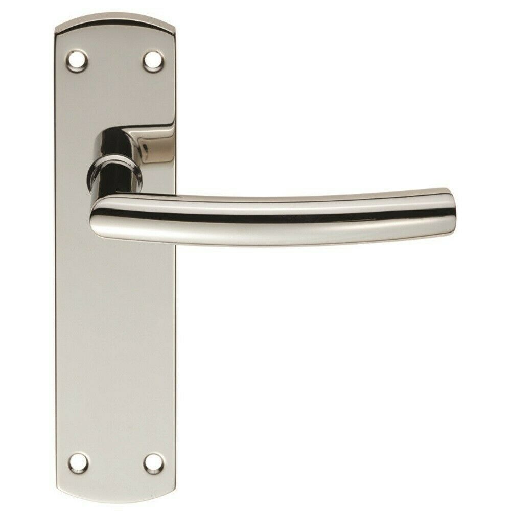 Steelworx Polished Stainless Steel Arched Lever Latch Handle. CSLP1167 — DoorHandles.co.uk