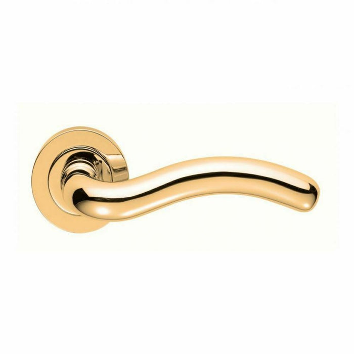 Carlisle Brass Manital Squiggle AQ8PB Lever Handle on Rose Polished Brass Finish