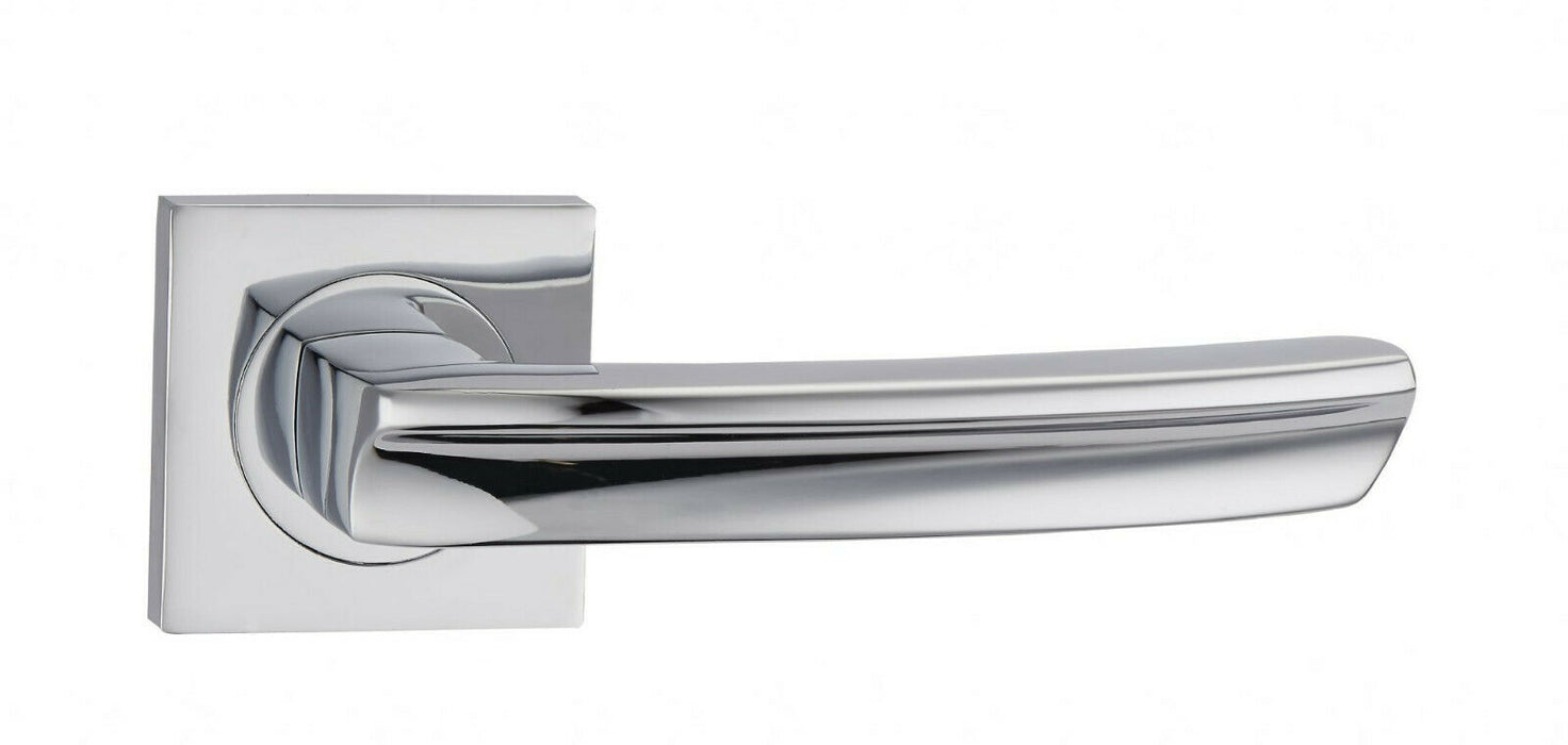 Fortessa Arc FDEARC-PC Polished Chrome Finish Door Handle On Rose. Sold In Pairs