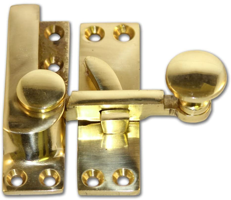 Brass 'Arm' Sash Window Fastener (Pack of 1)