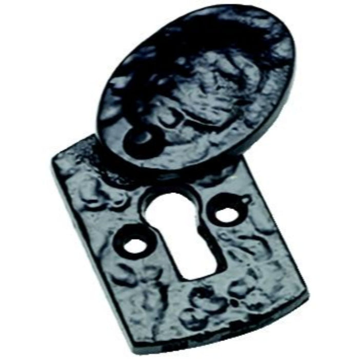 Antique Black Covered Escutcheon 1.3/4" x 1.1/4" - Key Hole Cover
