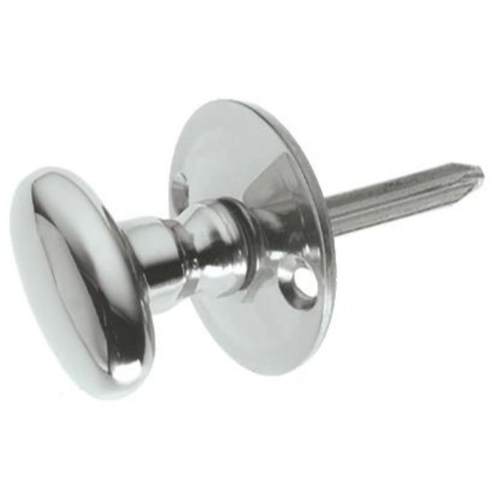 Polished Chrome Oval Turn Knob for Mortice Security Bolt