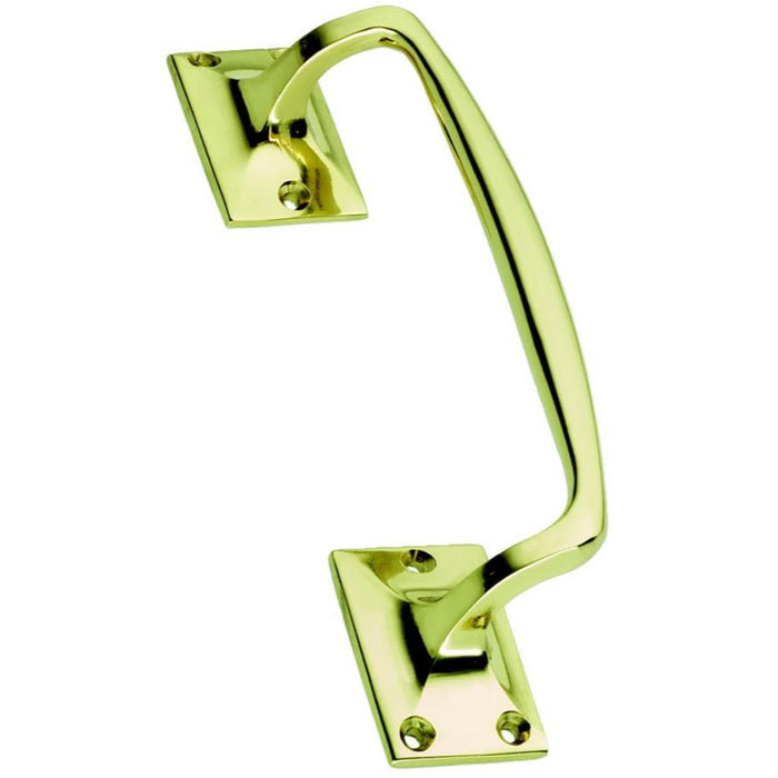Polished Brass Cranked Pull Handle 7.3/4