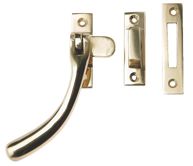 Polished Brass Peardrop Casement Fast Suitable for Weather Stripped Windows