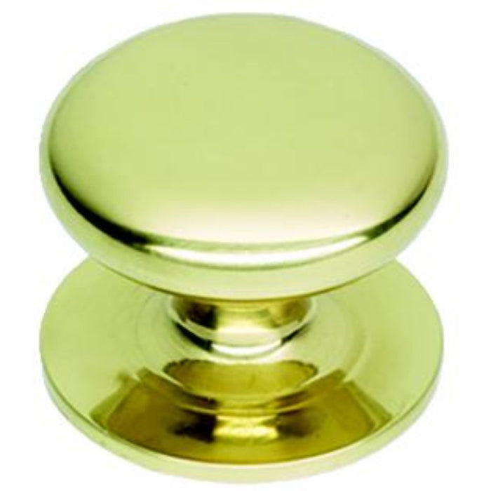 Prima Polished Brass Victorian Solid Cupboard Knob 1.5/8"
