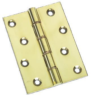 Prima Polished Brass Extruded D/P/B Washered Hinge Polished 4 x 3 x 4mm