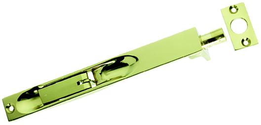 Prima Polished Brass Lever Action Flush Bolt 6 x3/4 — DoorHandles.co.uk