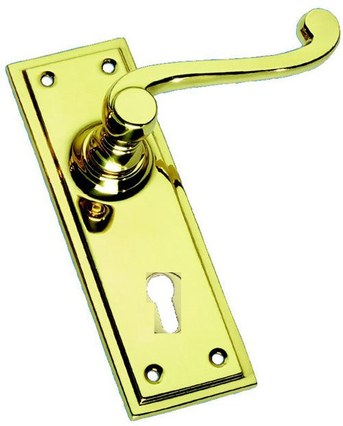 Georgian Shaped Lever Lock Furniture 8" x 2" (203 x 50)