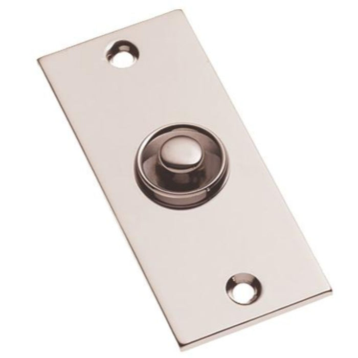 Prima Polished Nickel Polished Nickel Flat Victorian Bell Push