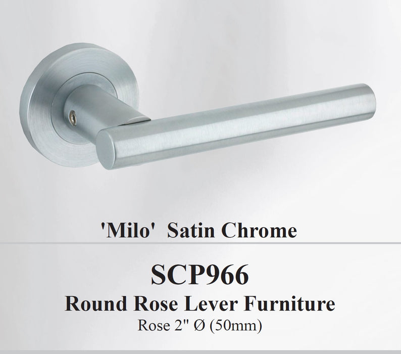 Round Rose Lever Latch Furniture 2" Rose