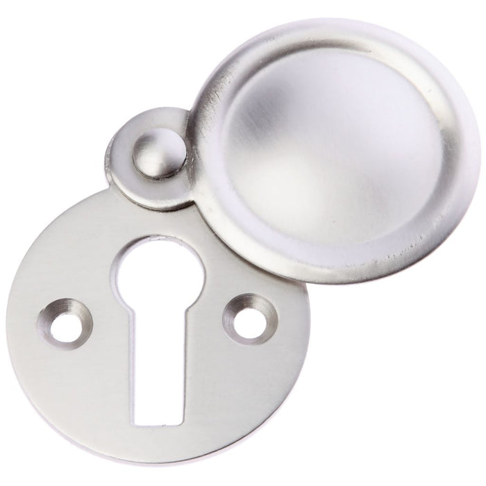 Prima Satin Nickel Victorian Round Covered Escutcheon 1.1/4