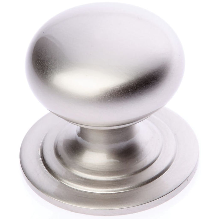 Prima Satin Nickel Victorian Solid Cupboard Knob 1.1/4"