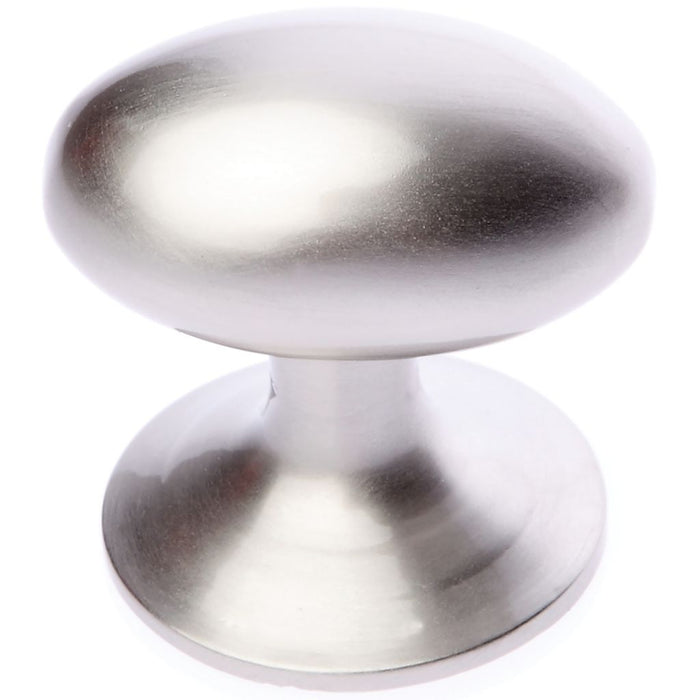 Prima Satin Nickel 1.1/4" Oval Cupboard Knob